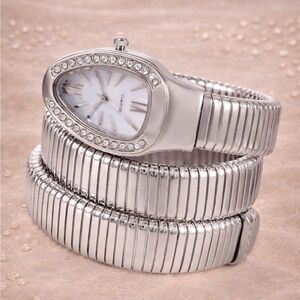 Serpenti Silver Wrap Timepiece Watch